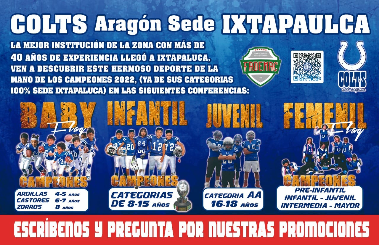 colts aragón ixtapaluca unimec futboll americano liga baby infaltil femenil unimec deja huella